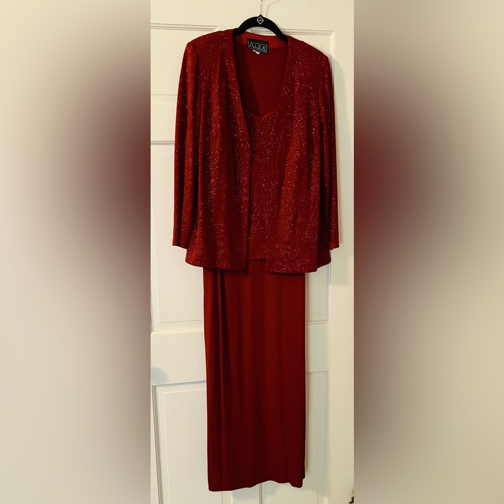 Alex Evenings, evening dress with matching jacket, 14WP